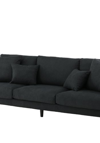 VENTURE DESIGN Sofia 3 pers. sofa - sort polyester og sort stl