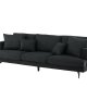 VENTURE DESIGN Sofia 3 pers. sofa - sort polyester og sort stl