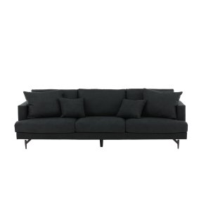 VENTURE DESIGN Sofia 3 pers. sofa - sort polyester og sort stl