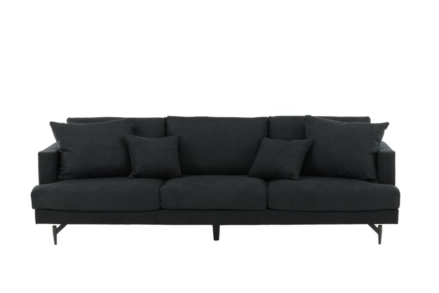 VENTURE DESIGN Sofia 3 pers. sofa - sort polyester og sort stl