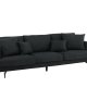 VENTURE DESIGN Sofia 3 pers. sofa - sort polyester og sort stl