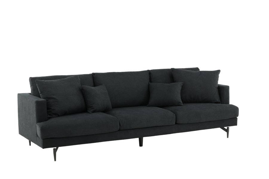 VENTURE DESIGN Sofia 3 pers. sofa - sort polyester og sort stl