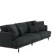VENTURE DESIGN Sofia 3 pers. sofa - sort polyester og sort stl