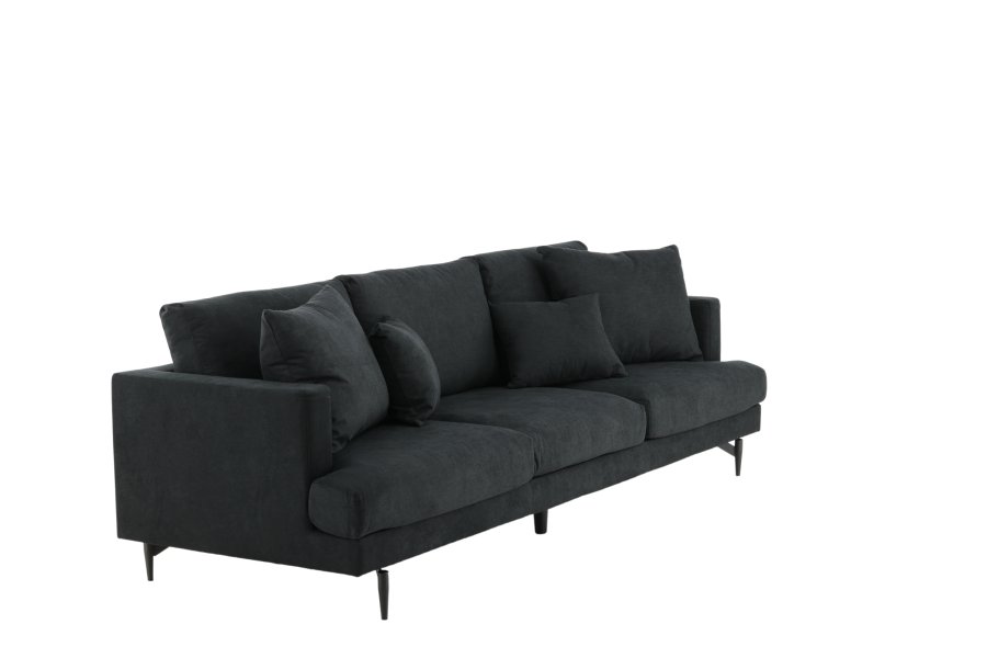 VENTURE DESIGN Sofia 3 pers. sofa - sort polyester og sort stl