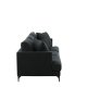 VENTURE DESIGN Sofia 3 pers. sofa - sort polyester og sort stl