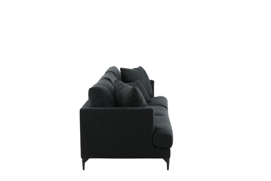 VENTURE DESIGN Sofia 3 pers. sofa - sort polyester og sort stl