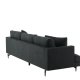 VENTURE DESIGN Sofia 3 pers. sofa - sort polyester og sort stl