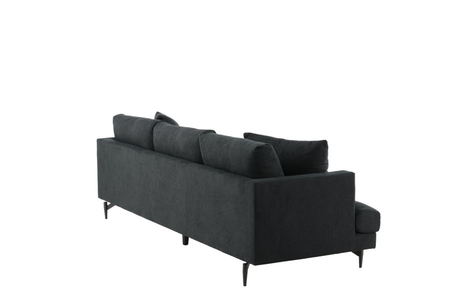 VENTURE DESIGN Sofia 3 pers. sofa - sort polyester og sort stl