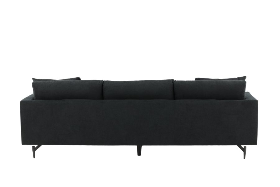 VENTURE DESIGN Sofia 3 pers. sofa - sort polyester og sort stl