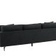 VENTURE DESIGN Sofia 3 pers. sofa - sort polyester og sort stl