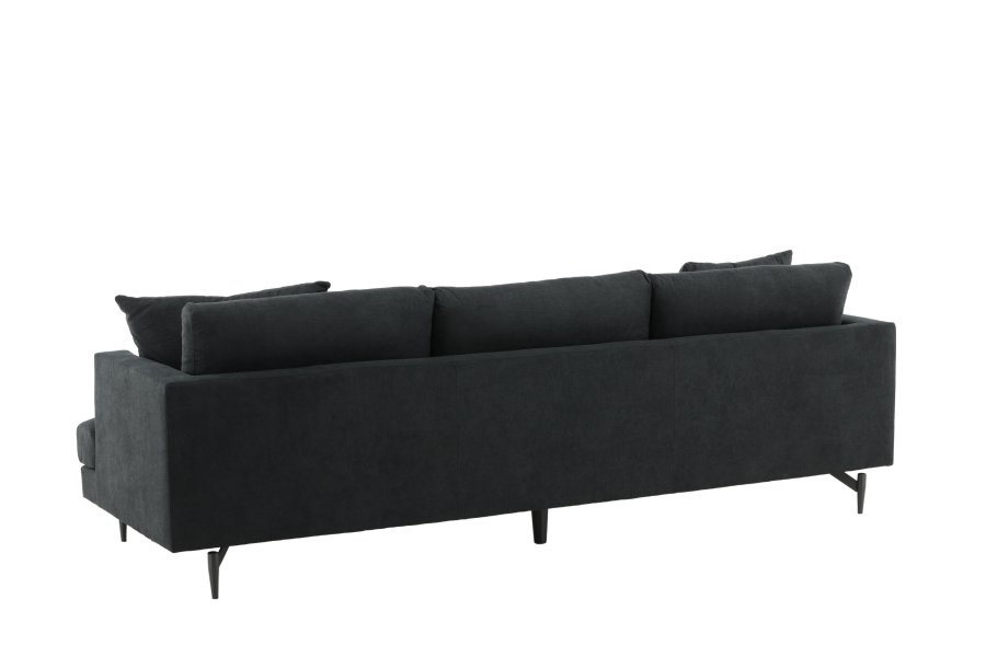 VENTURE DESIGN Sofia 3 pers. sofa - sort polyester og sort stl