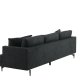 VENTURE DESIGN Sofia 3 pers. sofa - sort polyester og sort stl