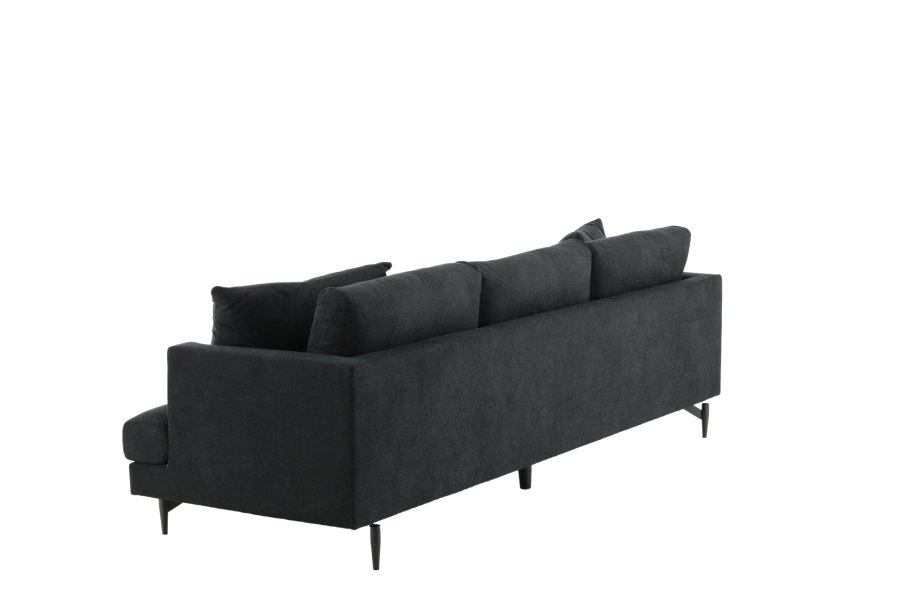 VENTURE DESIGN Sofia 3 pers. sofa - sort polyester og sort stl