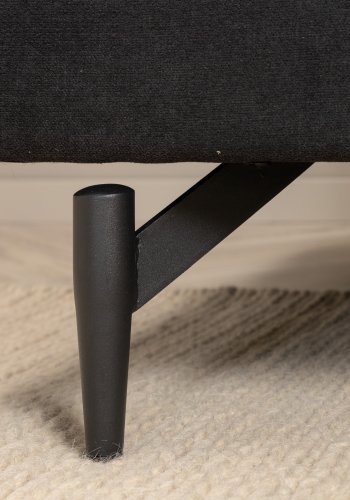 VENTURE DESIGN Sofia 3 pers. sofa - sort polyester og sort stl