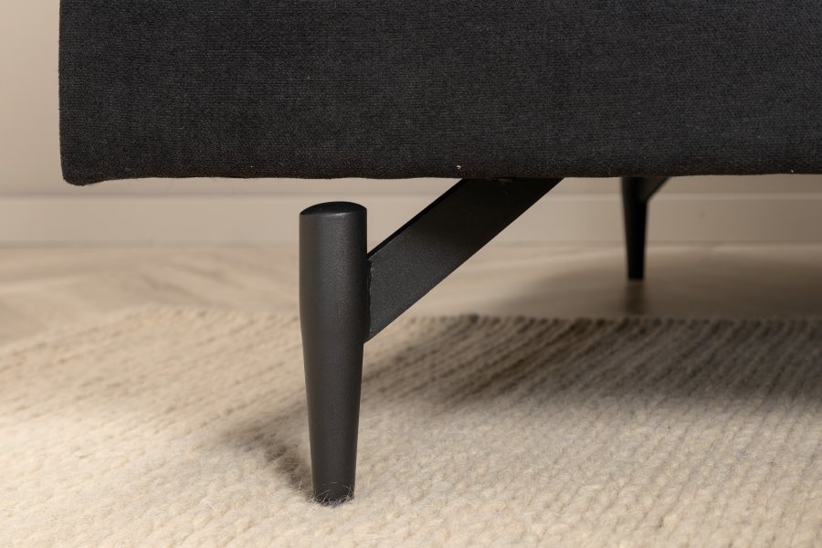 VENTURE DESIGN Sofia 3 pers. sofa - sort polyester og sort stl