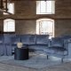 VENTURE DESIGN Sofia 3 pers. sofa - mrkegr fljl og sort stl