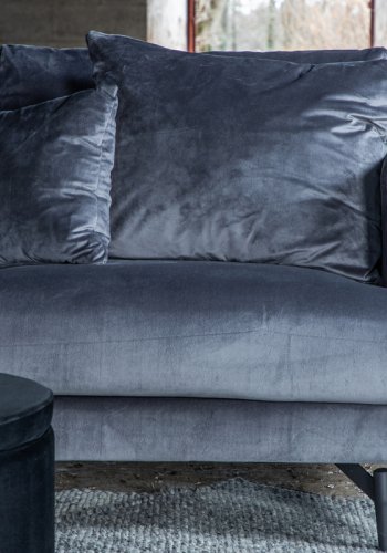 VENTURE DESIGN Sofia 3 pers. sofa - mrkegr fljl og sort stl
