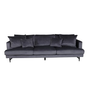 VENTURE DESIGN Sofia 3 pers. sofa - mrkegr fljl og sort stl