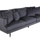 VENTURE DESIGN Sofia 3 pers. sofa - mrkegr fljl og sort stl
