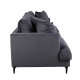 VENTURE DESIGN Sofia 3 pers. sofa - mrkegr fljl og sort stl