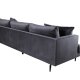 VENTURE DESIGN Sofia 3 pers. sofa - mrkegr fljl og sort stl