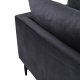 VENTURE DESIGN Sofia 3 pers. sofa - mrkegr fljl og sort stl