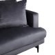 VENTURE DESIGN Sofia 3 pers. sofa - mrkegr fljl og sort stl