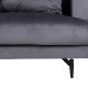 VENTURE DESIGN Sofia 3 pers. sofa - mrkegr fljl og sort stl