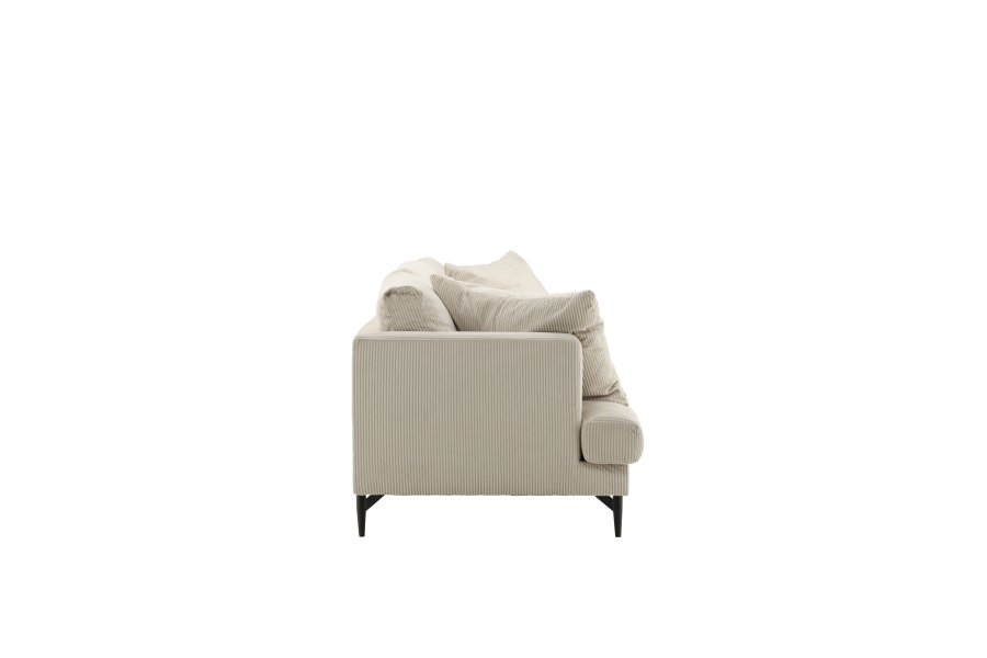 VENTURE DESIGN Sofia 3 pers. sofa - beige fljl og sort stl