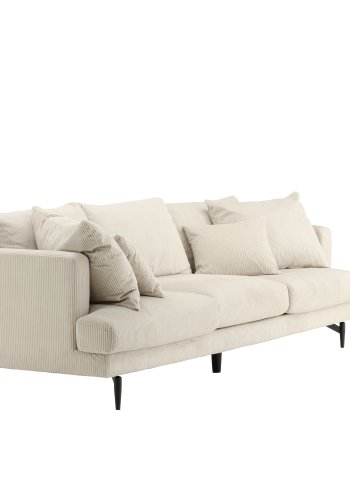 VENTURE DESIGN Sofia 3 pers. sofa - beige fljl og sort stl