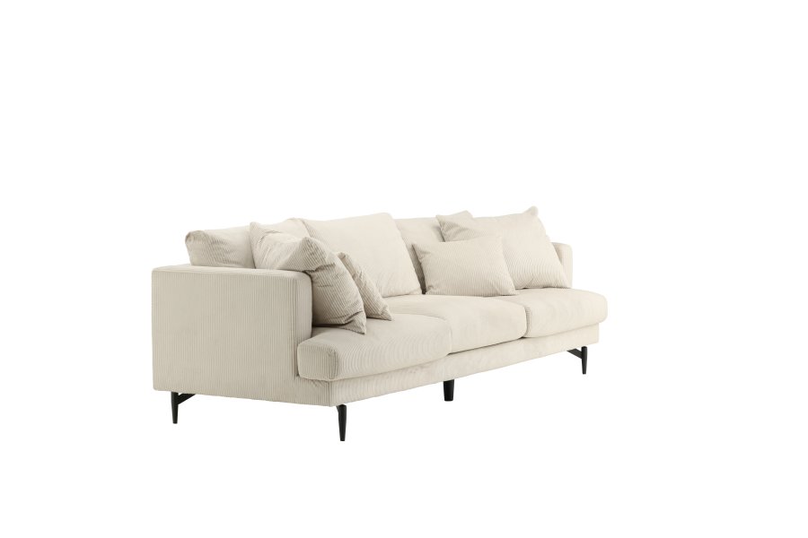 VENTURE DESIGN Sofia 3 pers. sofa - beige fljl og sort stl