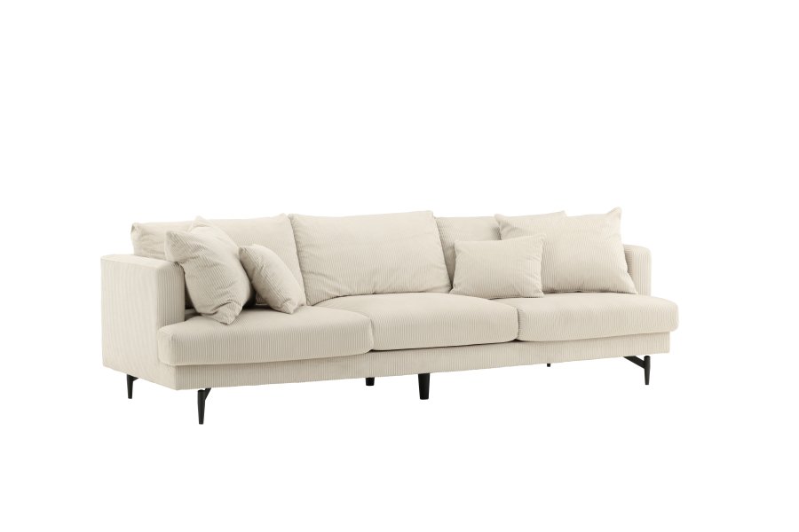 VENTURE DESIGN Sofia 3 pers. sofa - beige fljl og sort stl