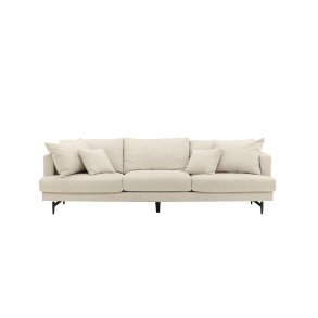 VENTURE DESIGN Sofia 3 pers. sofa - beige fljl og sort stl
