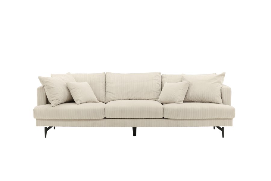 VENTURE DESIGN Sofia 3 pers. sofa - beige fljl og sort stl