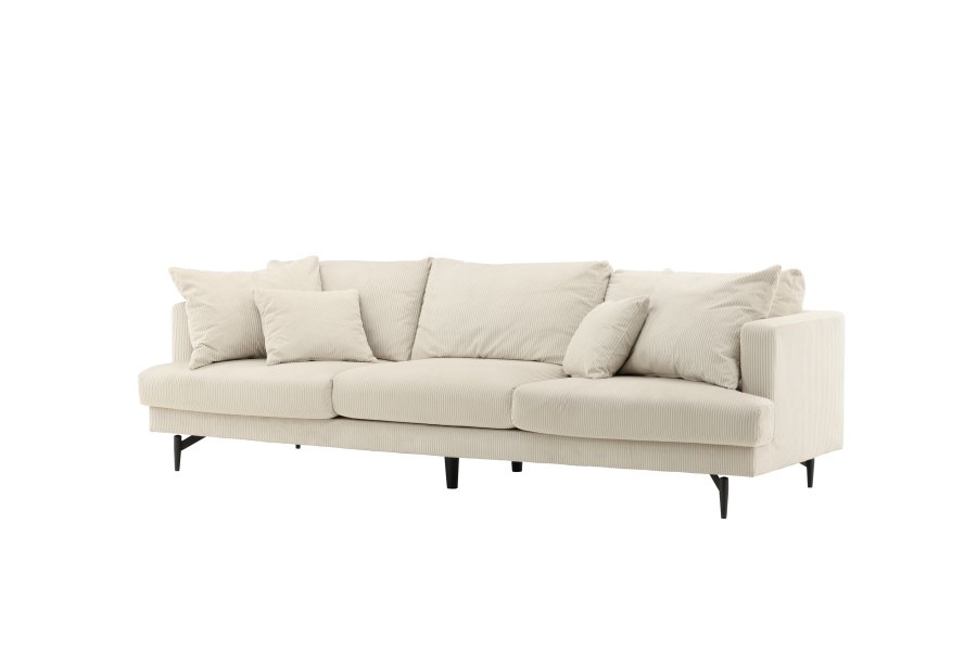 VENTURE DESIGN Sofia 3 pers. sofa - beige fljl og sort stl