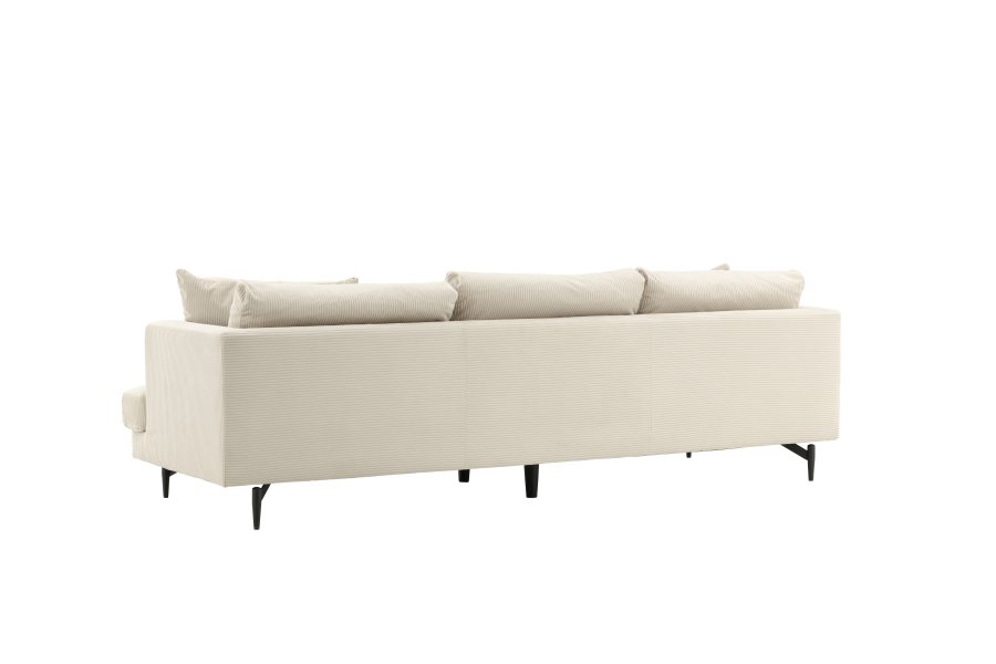 VENTURE DESIGN Sofia 3 pers. sofa - beige fljl og sort stl