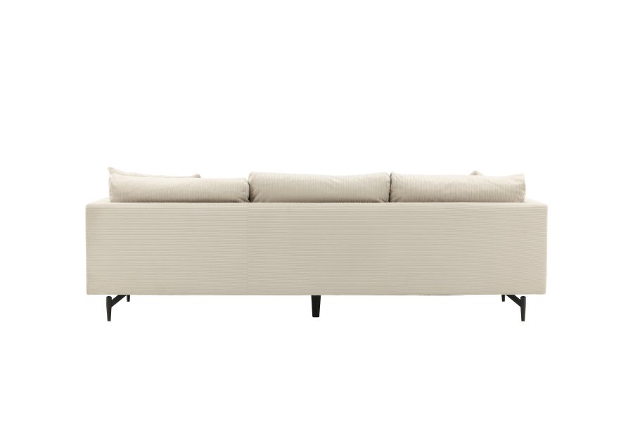 VENTURE DESIGN Sofia 3 pers. sofa - beige fljl og sort stl