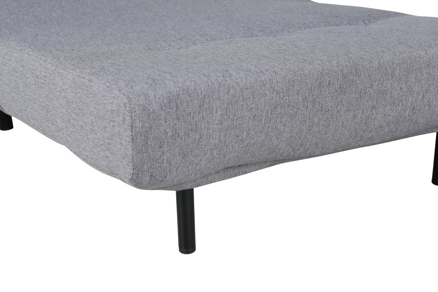 VENTURE DESIGN Vicky sovesofa, enkelt - gr polyester og sort stl (190x73)