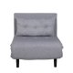 VENTURE DESIGN Vicky sovesofa, enkelt - gr polyester og sort stl (190x73)