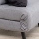 VENTURE DESIGN Vicky sovesofa, enkelt - gr polyester og sort stl (190x73)