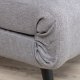 VENTURE DESIGN Vicky sovesofa, enkelt - gr polyester og sort stl (190x73)