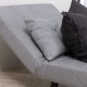 VENTURE DESIGN Vicky sovesofa, enkelt - gr polyester og sort stl (190x73)