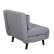 VENTURE DESIGN Vicky sovesofa, enkelt - gr polyester og sort stl (190x73)