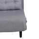 VENTURE DESIGN Vicky sovesofa, enkelt - gr polyester og sort stl (190x73)