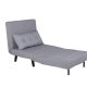 VENTURE DESIGN Vicky sovesofa, enkelt - gr polyester og sort stl (190x73)
