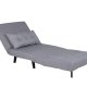 VENTURE DESIGN Vicky sovesofa, enkelt - gr polyester og sort stl (190x73)