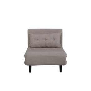VENTURE DESIGN Vicky sovesofa, enkelt - brun polyester og sort stl (190x73)