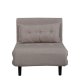 VENTURE DESIGN Vicky sovesofa, enkelt - brun polyester og sort stl (190x73)