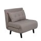 VENTURE DESIGN Vicky sovesofa, enkelt - brun polyester og sort stl (190x73)
