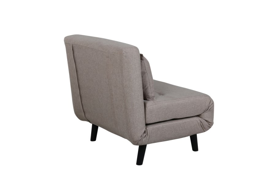 VENTURE DESIGN Vicky sovesofa, enkelt - brun polyester og sort stl (190x73)